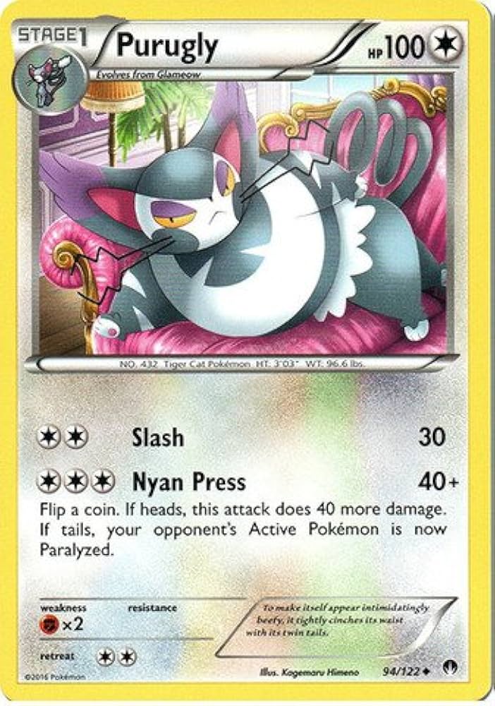 Pokemon - Purugly (94/122) - XY Breakpoint : Amazon.ca: Toys